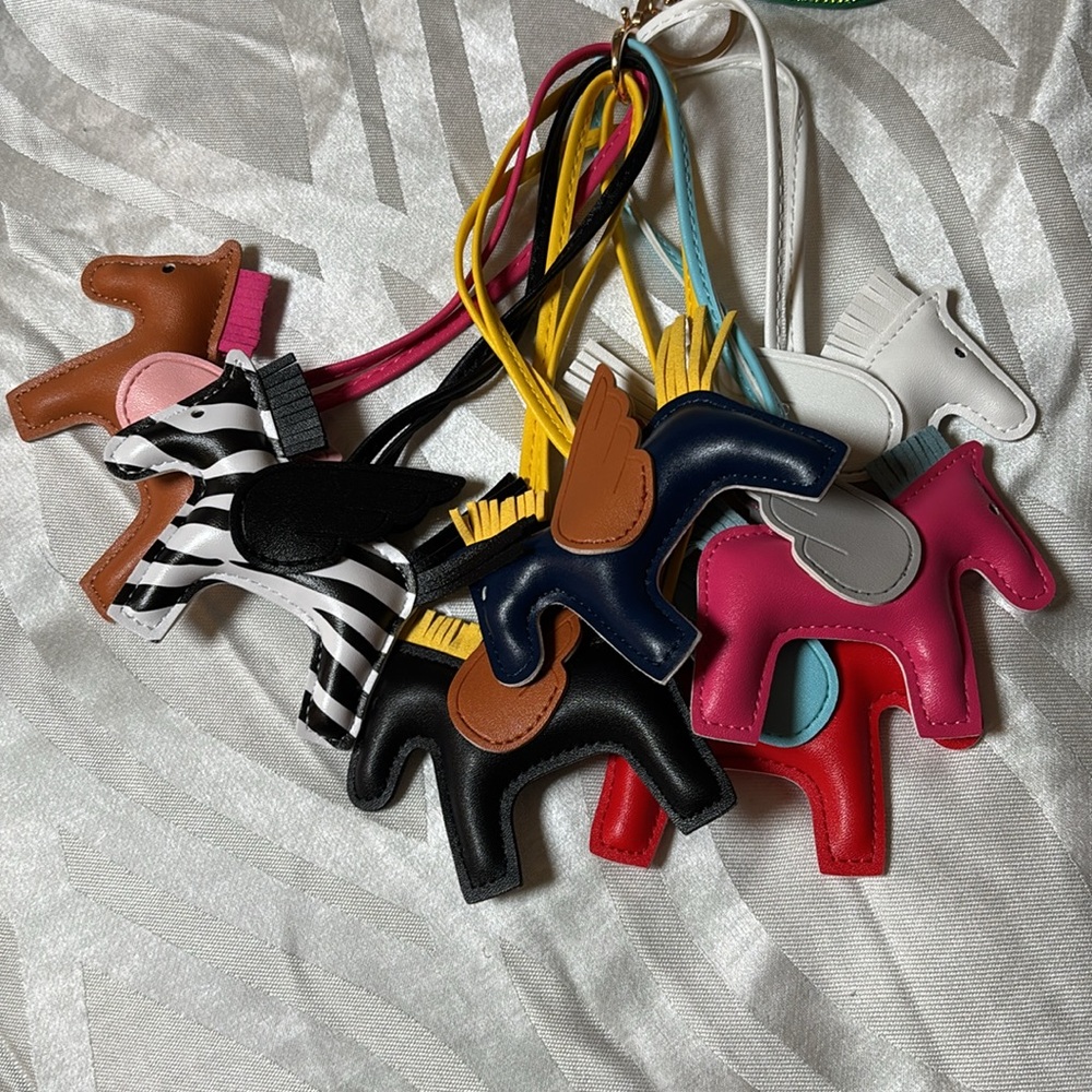 Leather Horse keychain